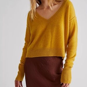 Free People 100% Cashmere Stellar Sweater Small